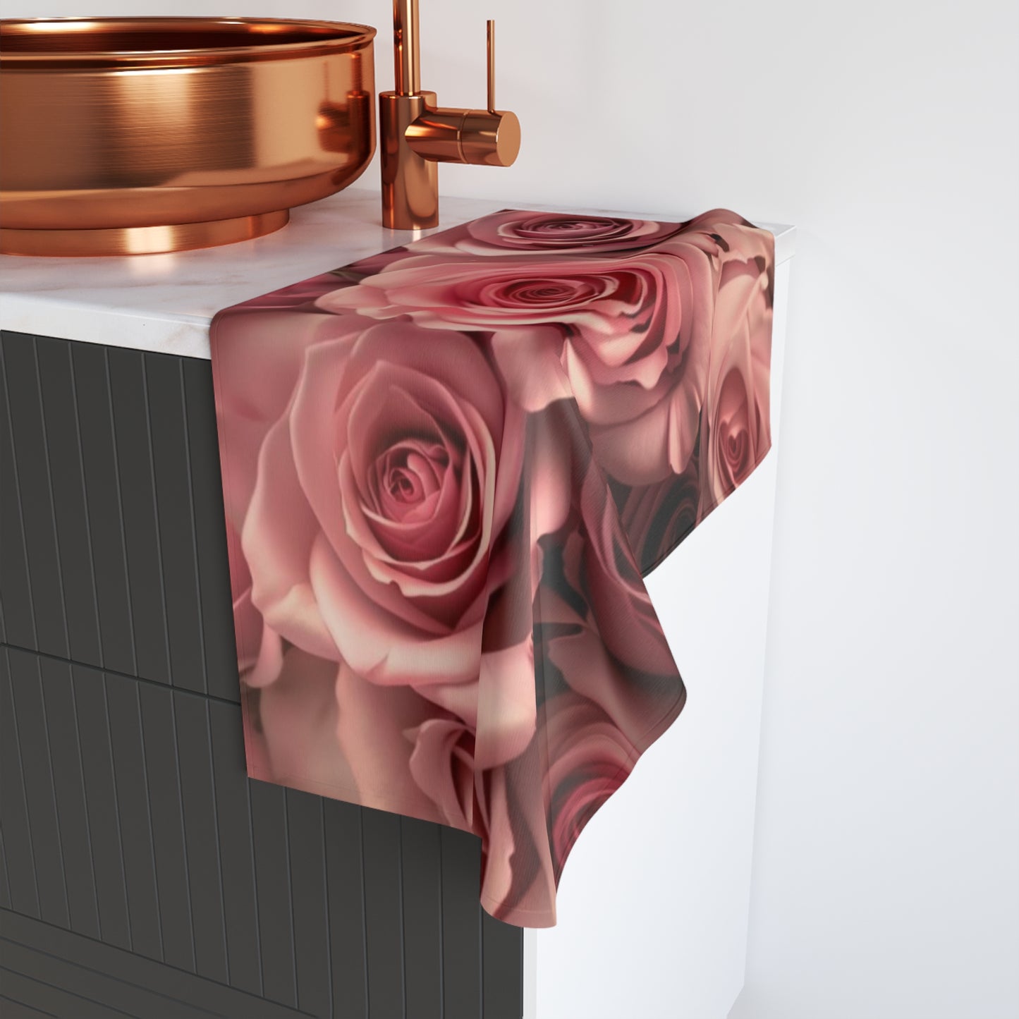 Pink Roses Hand Towel