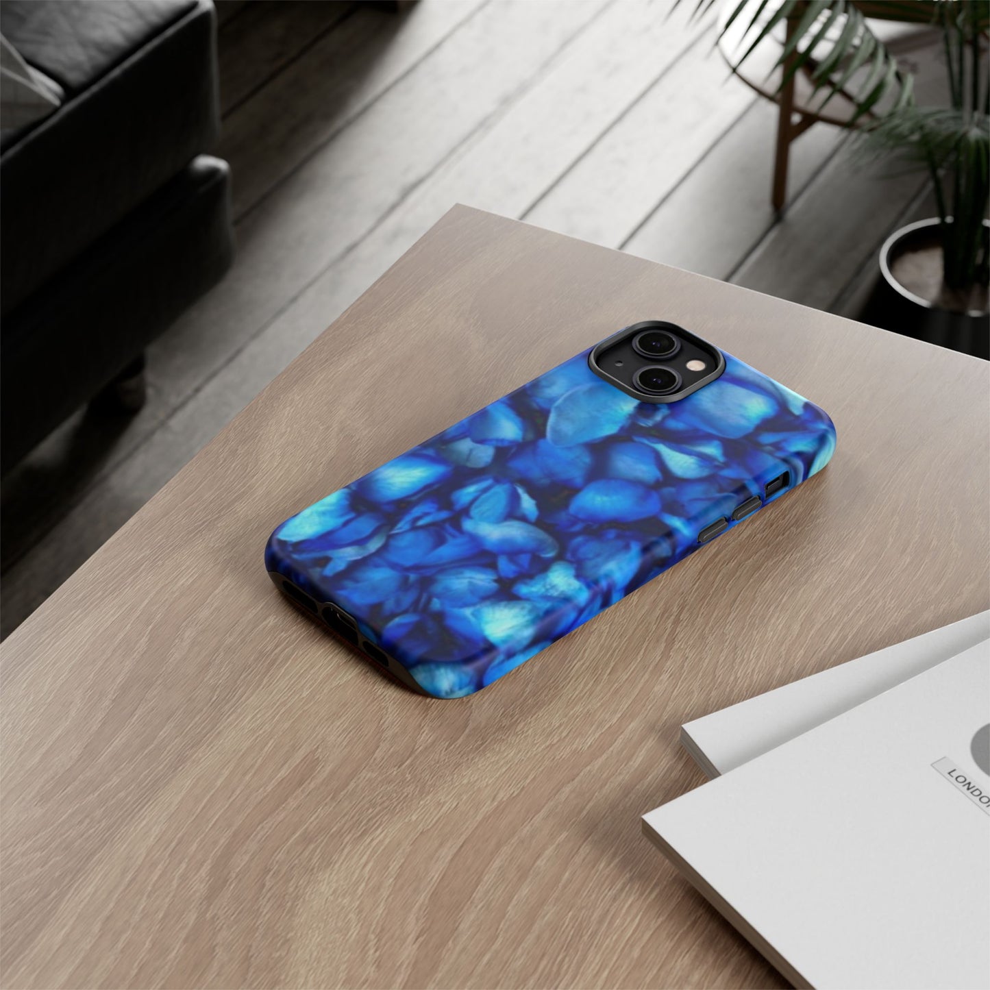 Blue Petals Tough Phone Case
