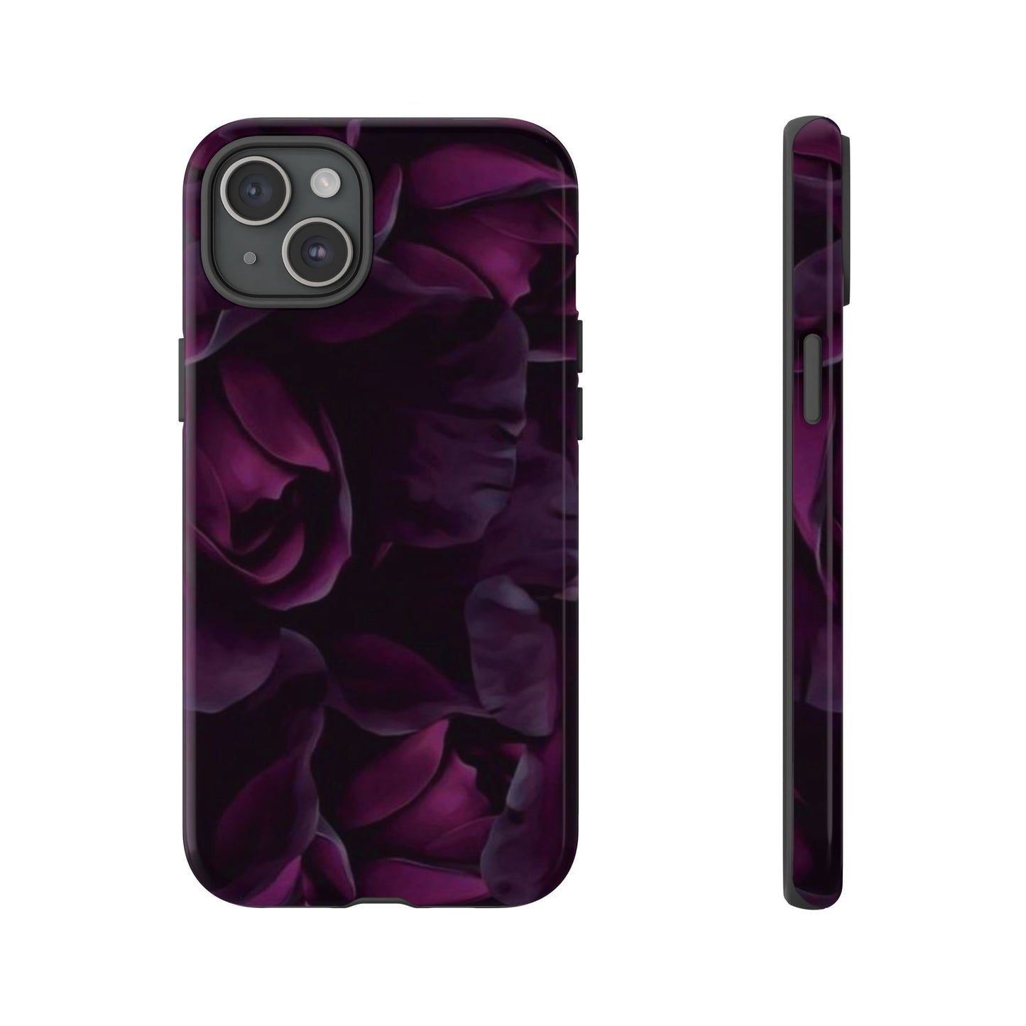 Dark Purple Floral Tough Phone Case