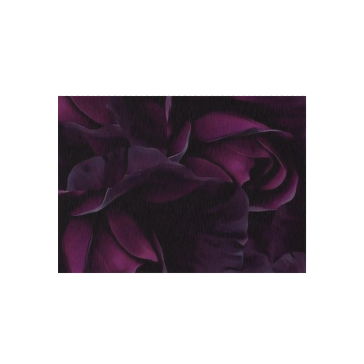 Dark Purple Floral Outdoor Rug