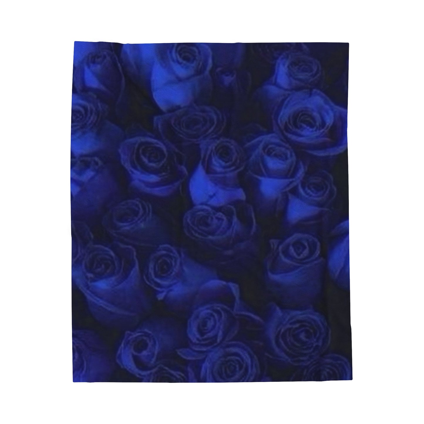 Dark Blue Roses Blanket