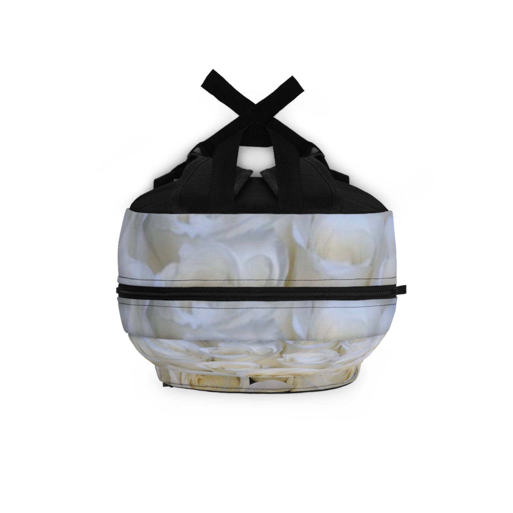 White Roses Floral Backpack for Travel