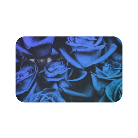 Blue Roses Bath Mat