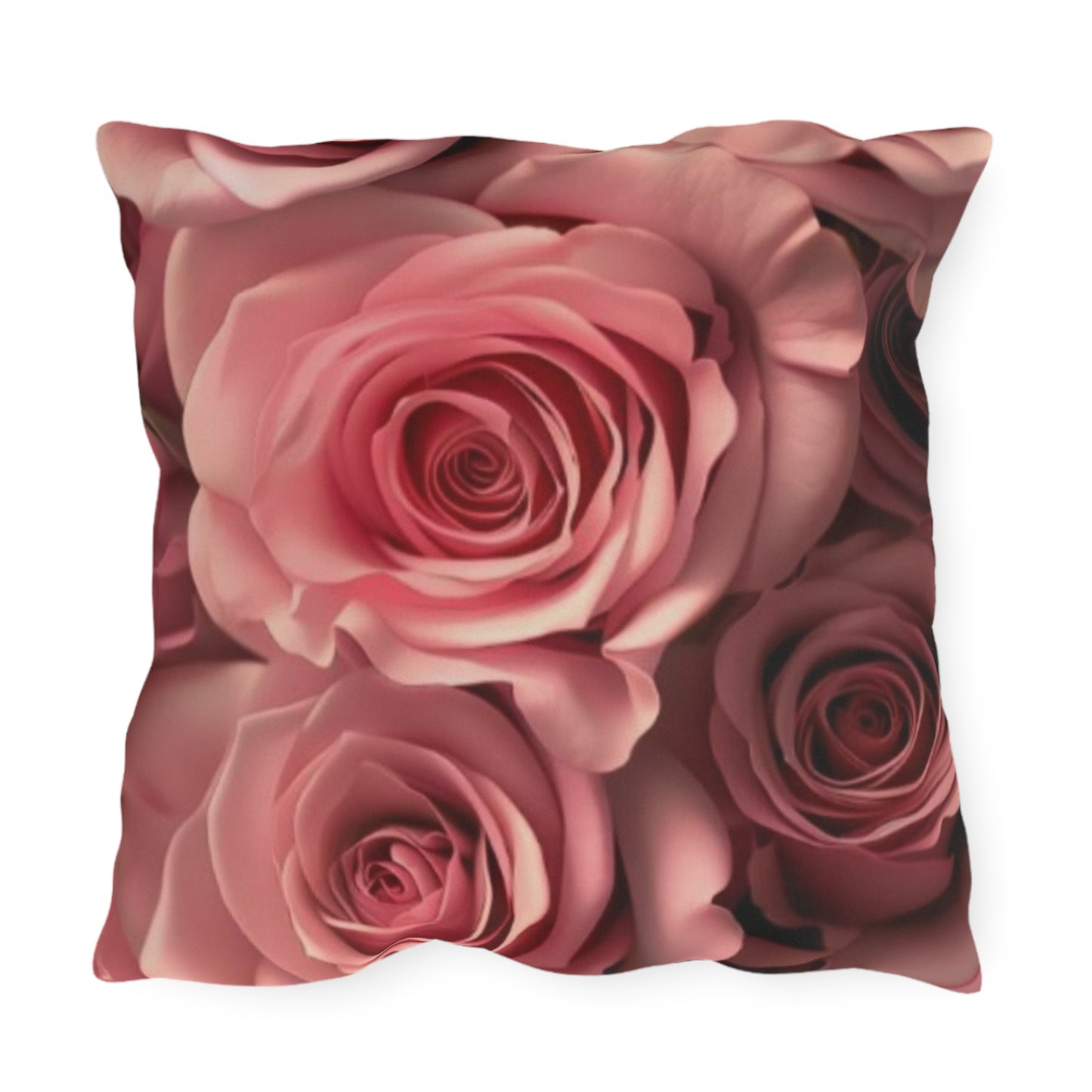 Pink Roses Outdoor Pillow