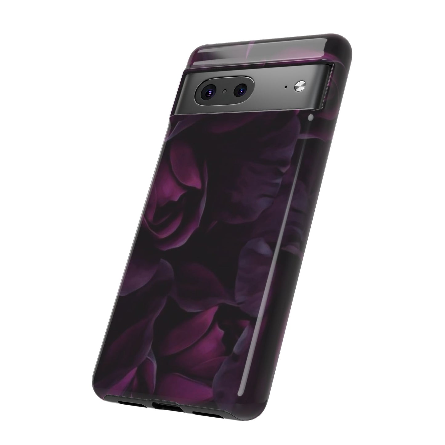 Dark Purple Floral Tough Phone Case