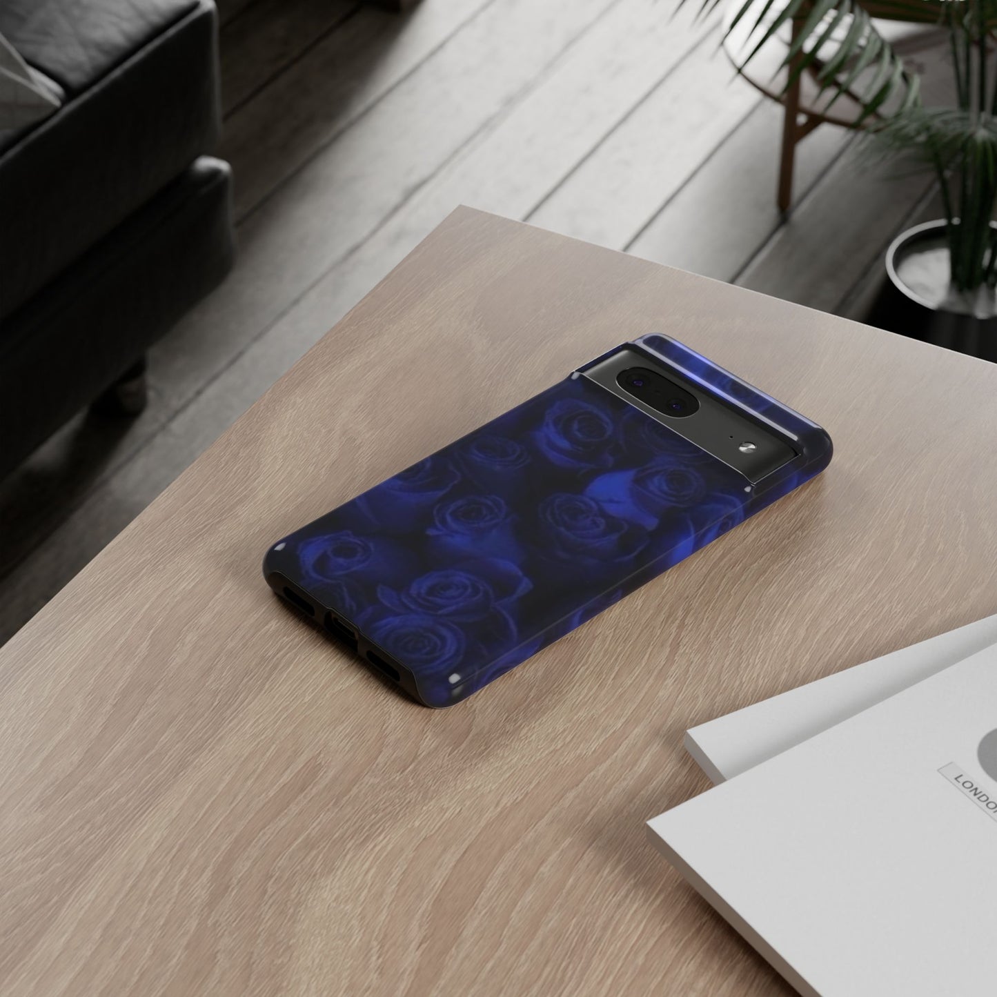 Dark Blue Roses Tough Phone Case