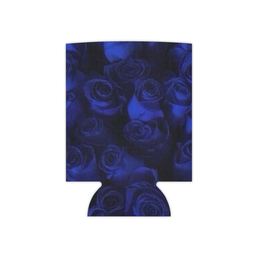Dark Blue Roses Can Cooler