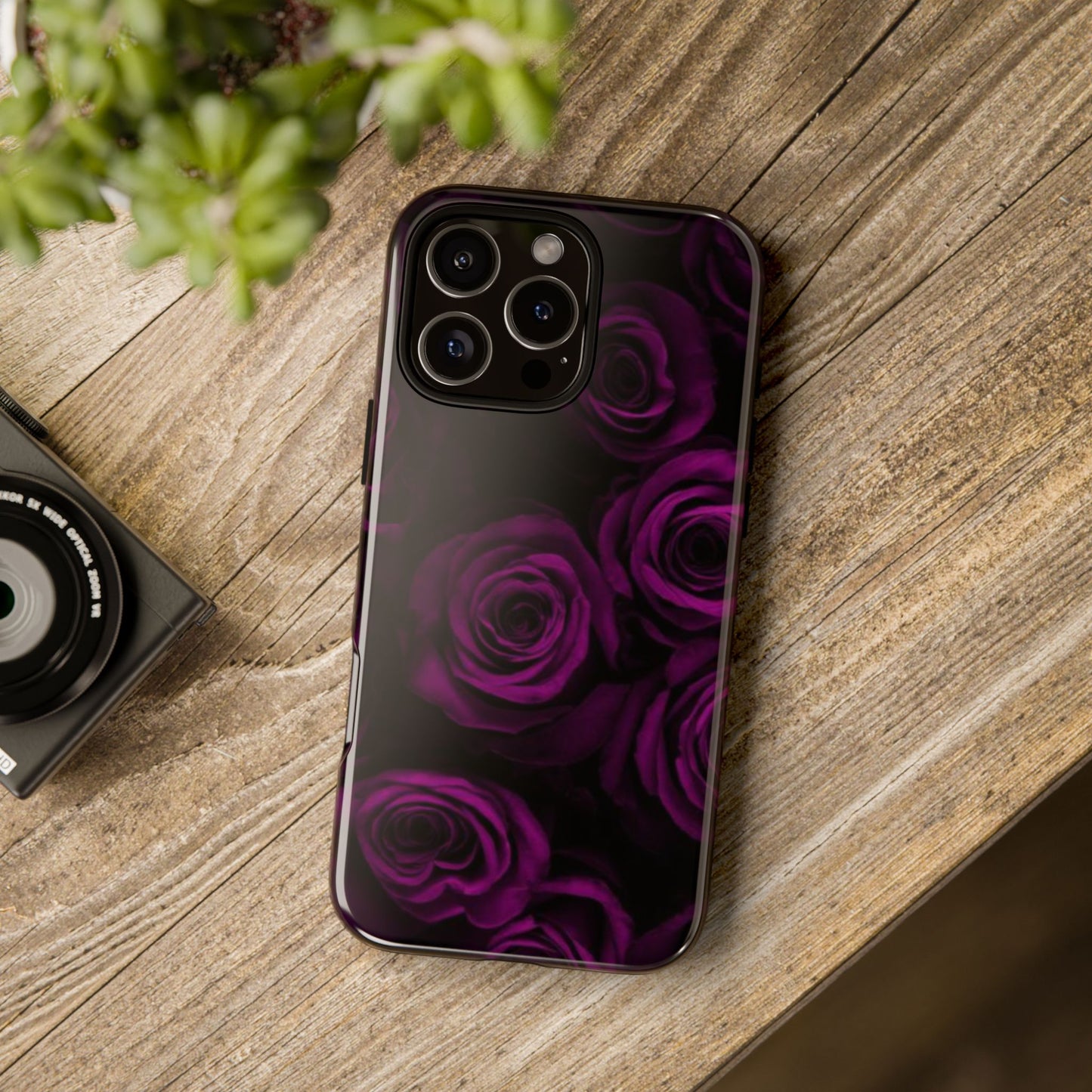 Dark Purple Roses Phone Tough Case