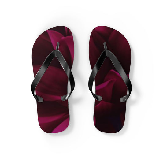 Magenta Dahlia Flip Flops