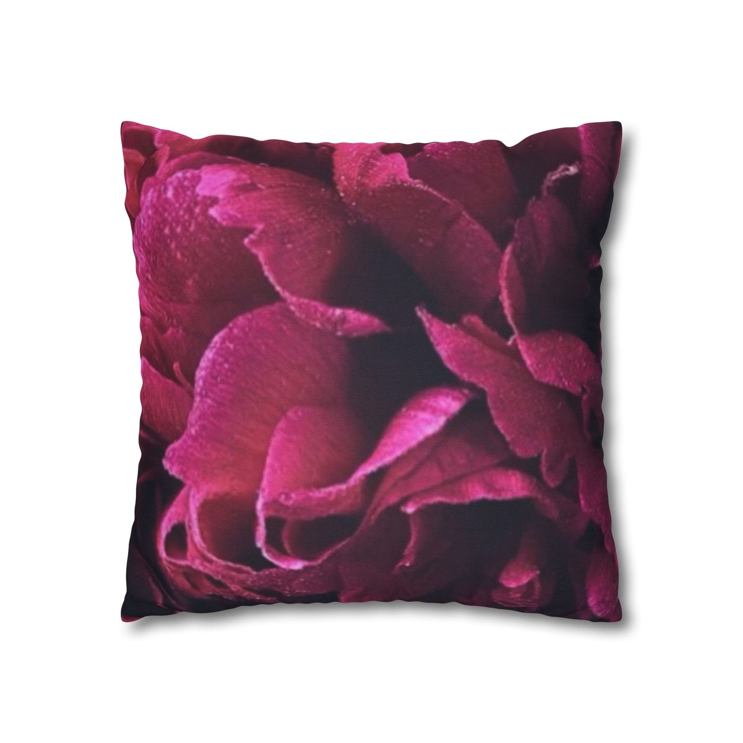 Magenta Floral Square Pillowcase
