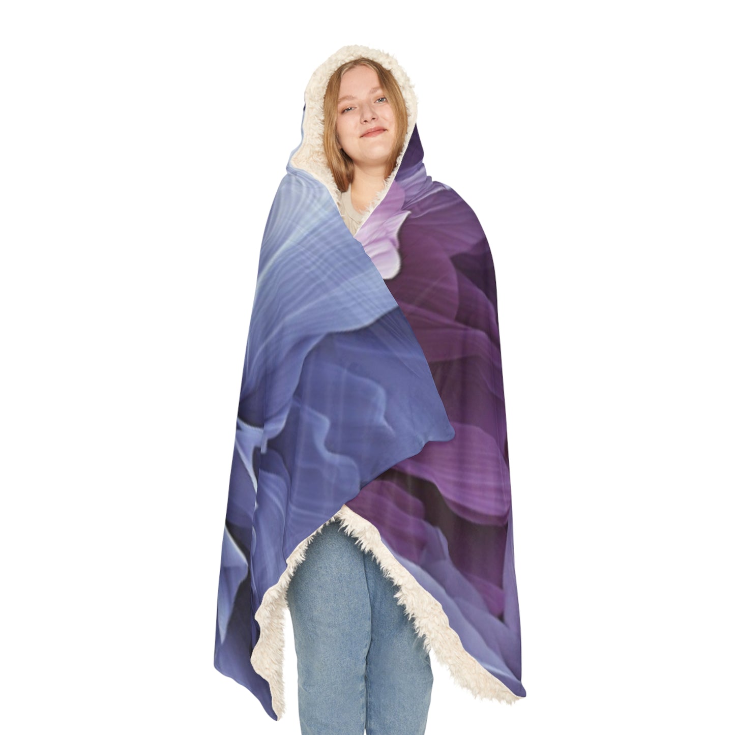 Floral Flow Hood Blanket