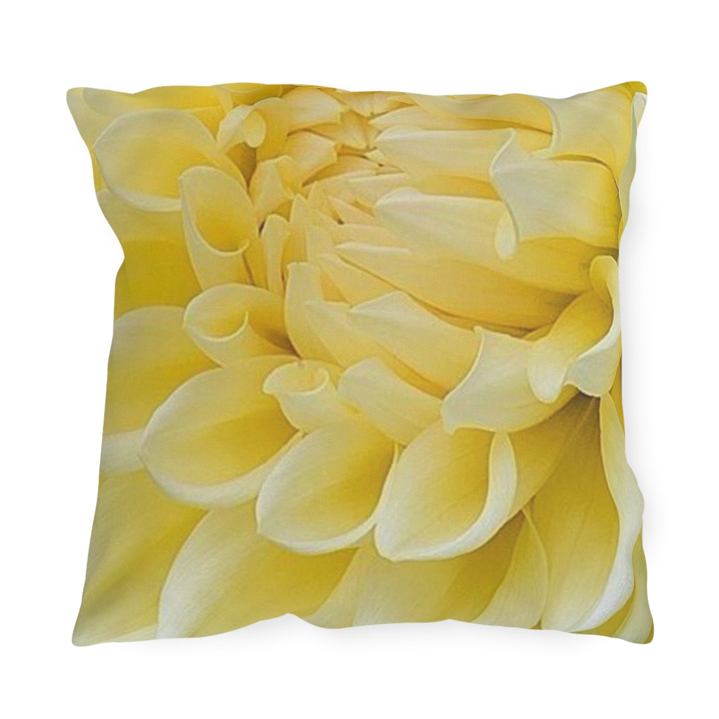 Yellow Dahlia Outdoor Pillow