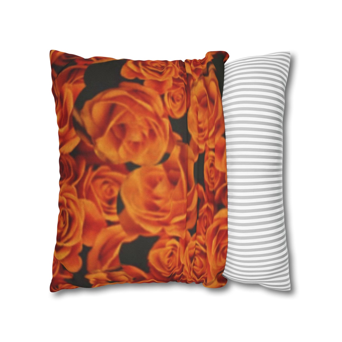 Orange Roses Square Pillowcase