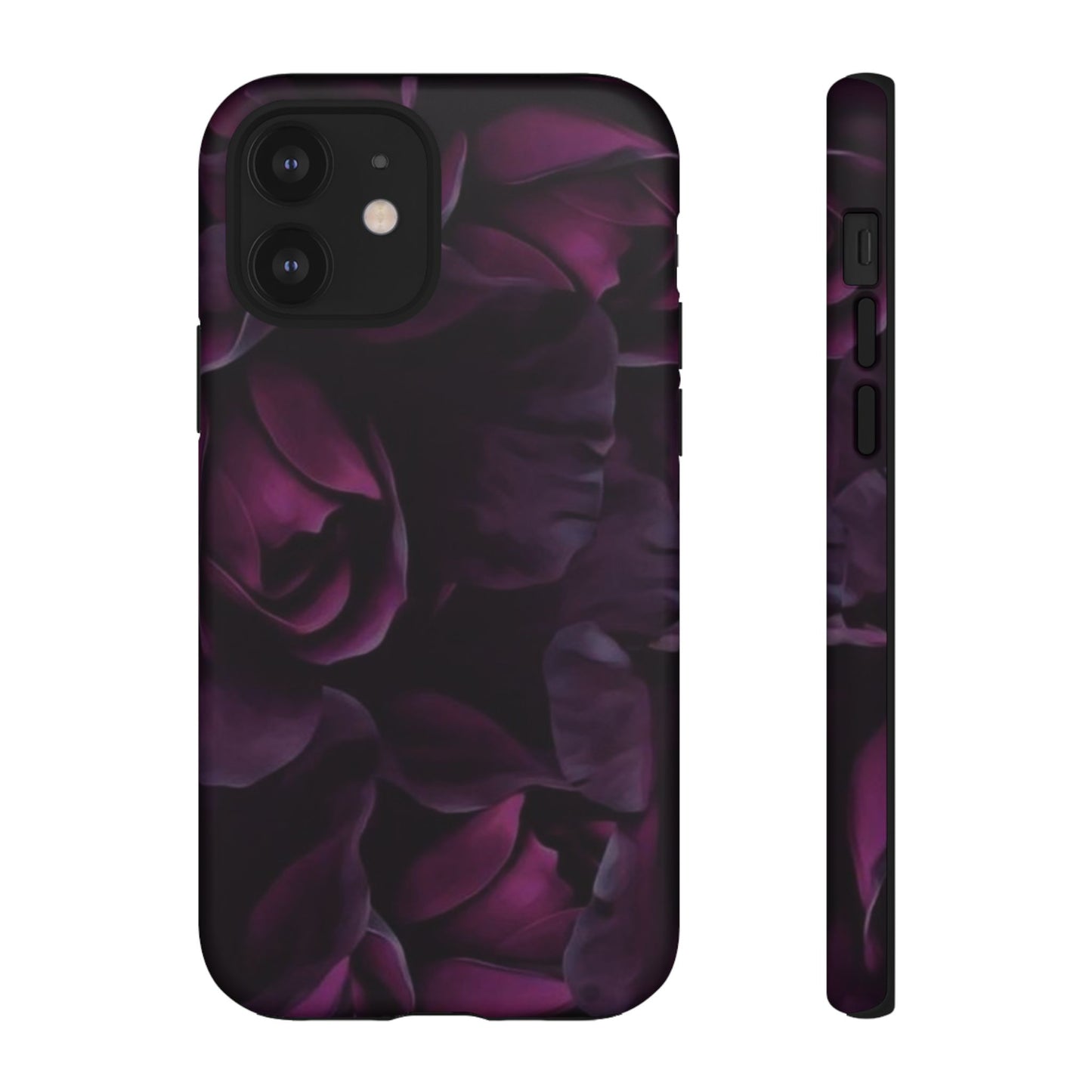 Dark Purple Floral Tough Phone Case