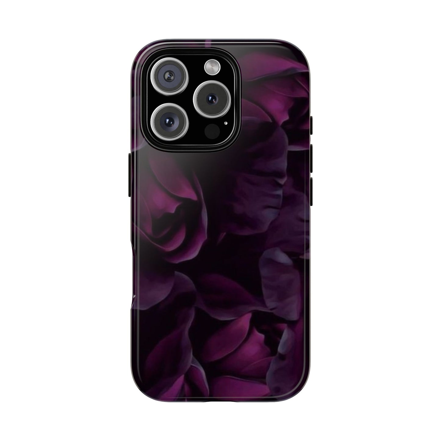 Dark Purple Floral Tough Phone Case