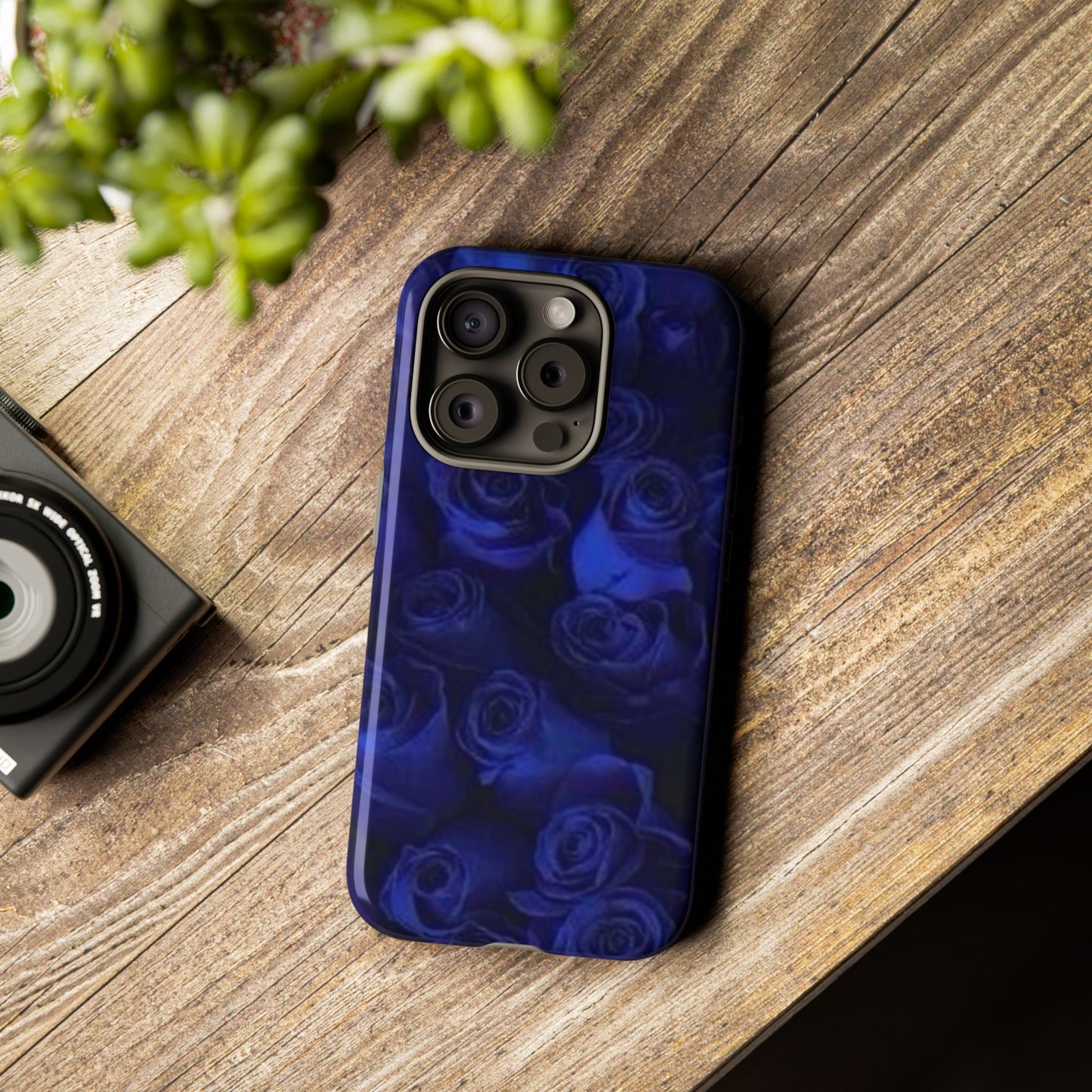 Dark Blue Roses Tough Phone Case