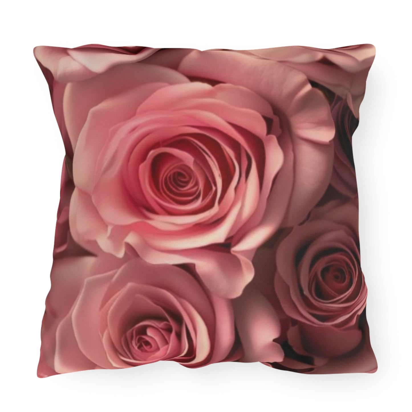 Pink Roses Outdoor Pillow