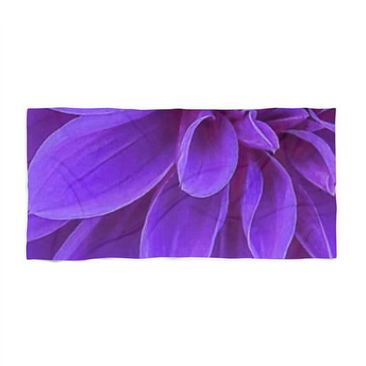 Floral Beach Soft Towel – Purple Dahlia