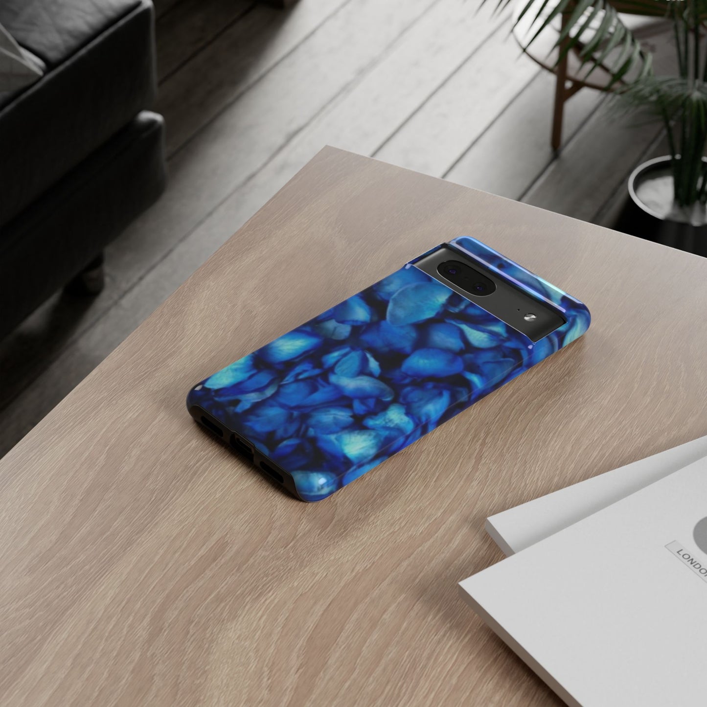 Blue Petals Tough Phone Case