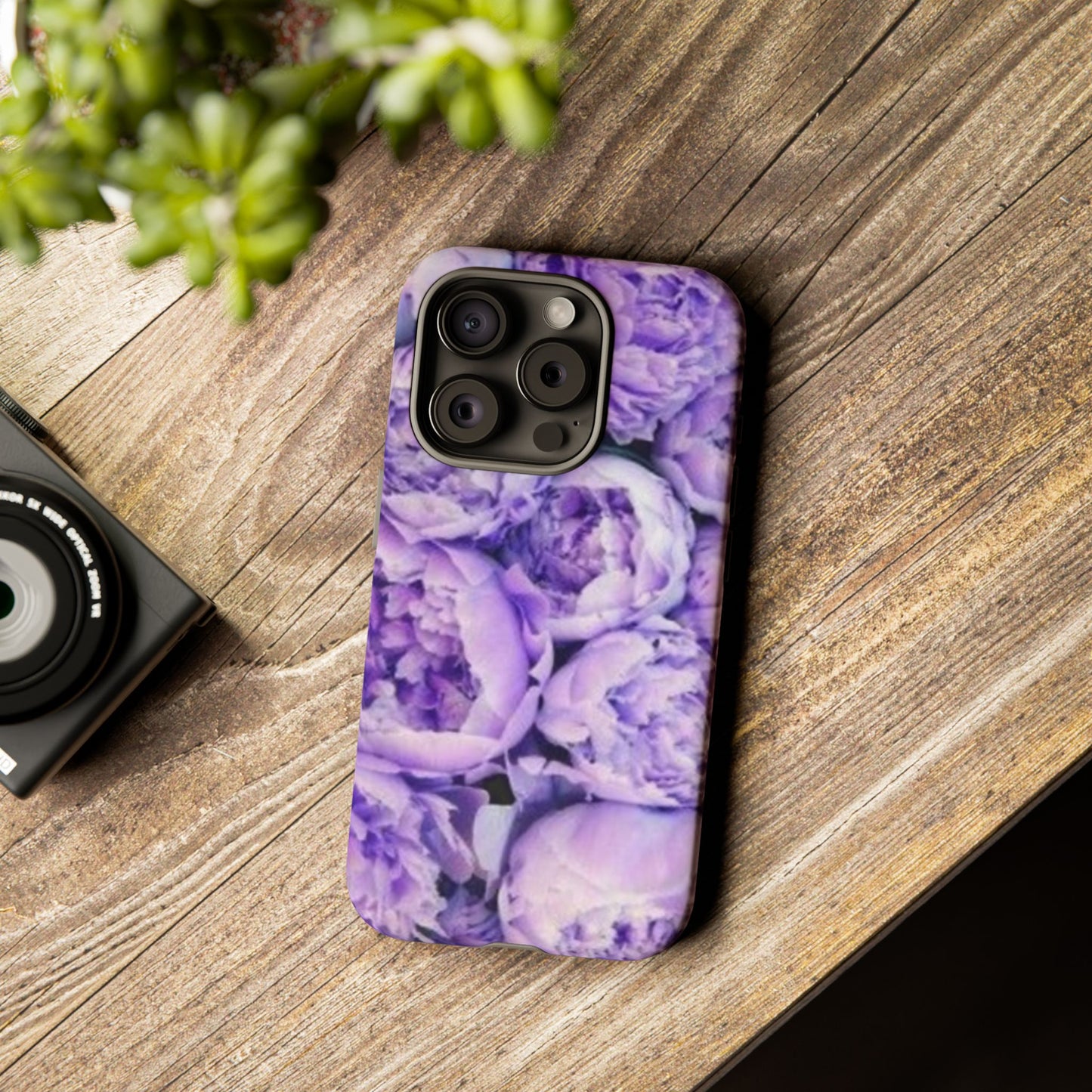 Purple Peony Tough Phone Case