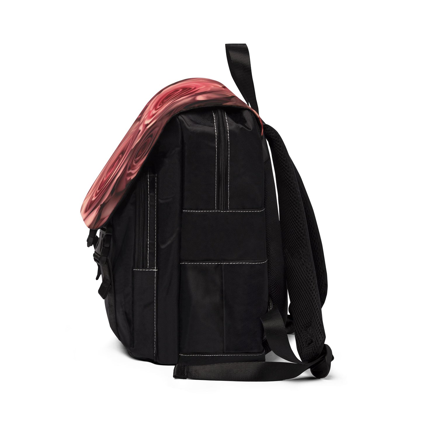 Pink Roses Flap Backpack