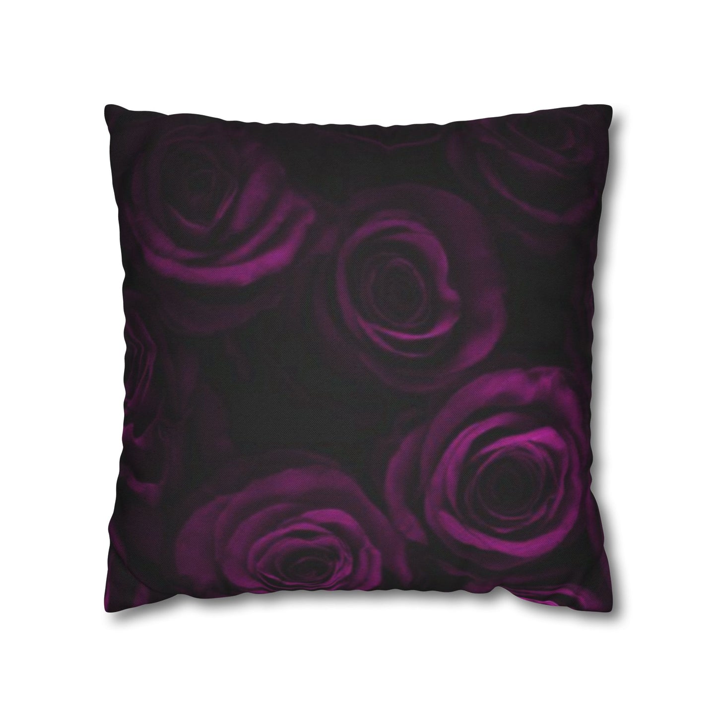 Dark Purple Roses Square Pillowcase