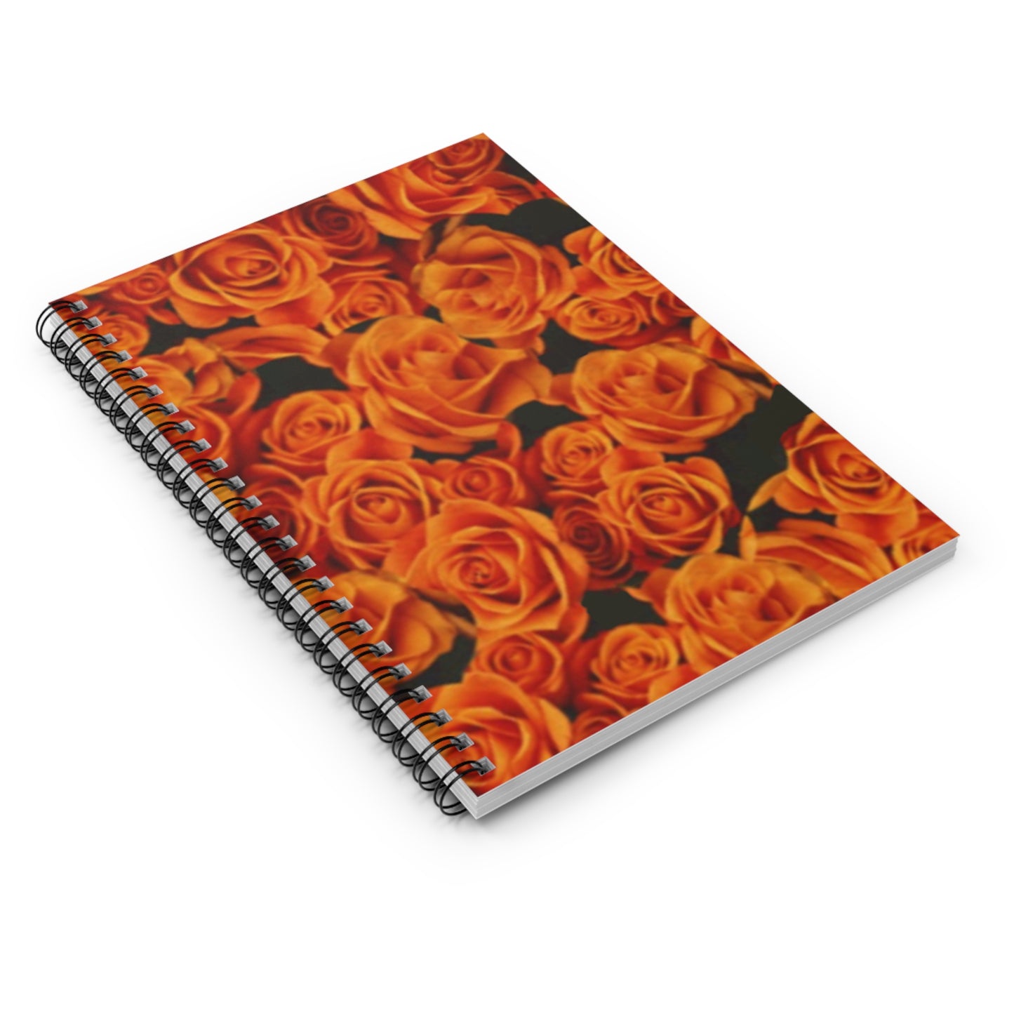 Orange Roses Spiral Notebook - Ruled Line