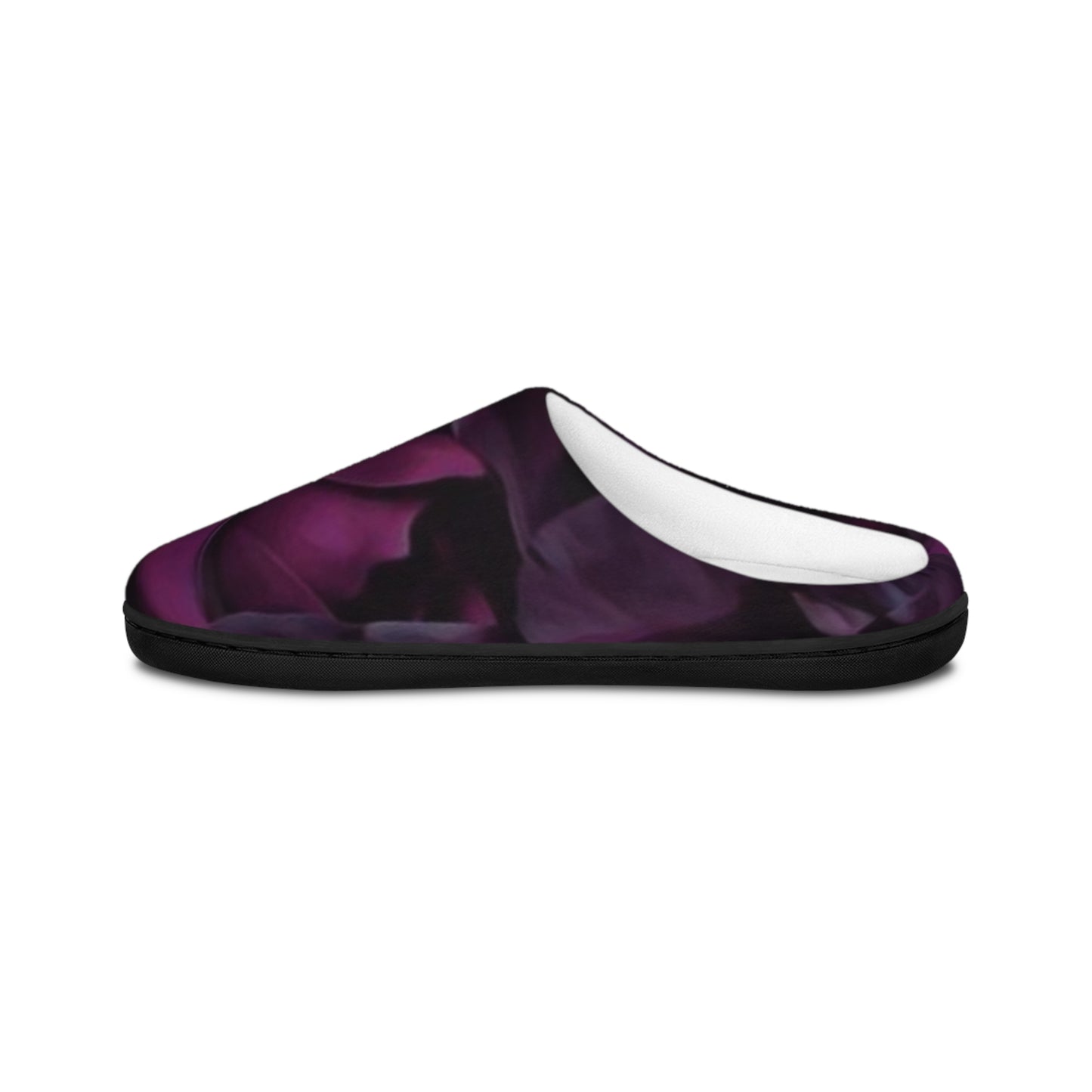 Dark Purple Floral Slippers
