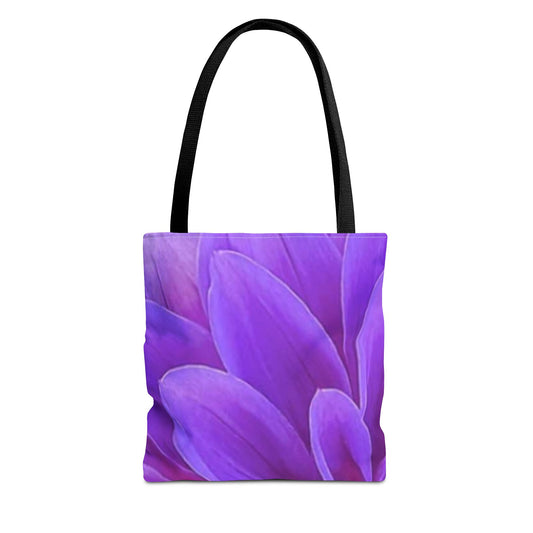 Purple Dahlia Floral Tote Bag for Women – Elegant & Durable