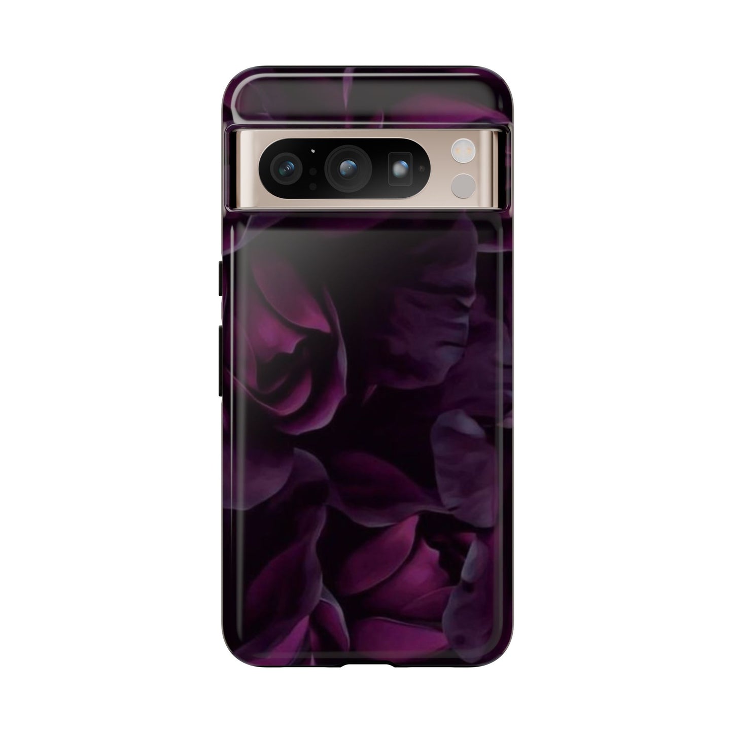Dark Purple Floral Tough Phone Case