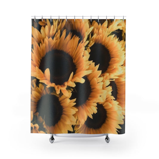 Sunflower Floral Shower Curtain – Brighten Your Bathroom