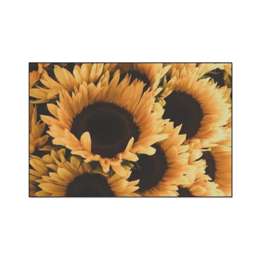 Heavy Duty Floral Floor Mat Sunflower Design | Durable & Non-Slip