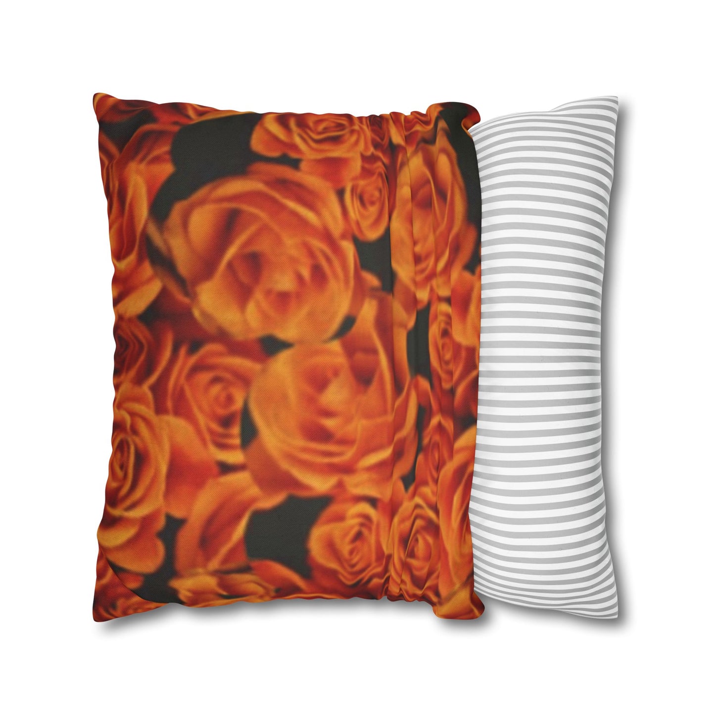 Orange Roses Square Pillowcase
