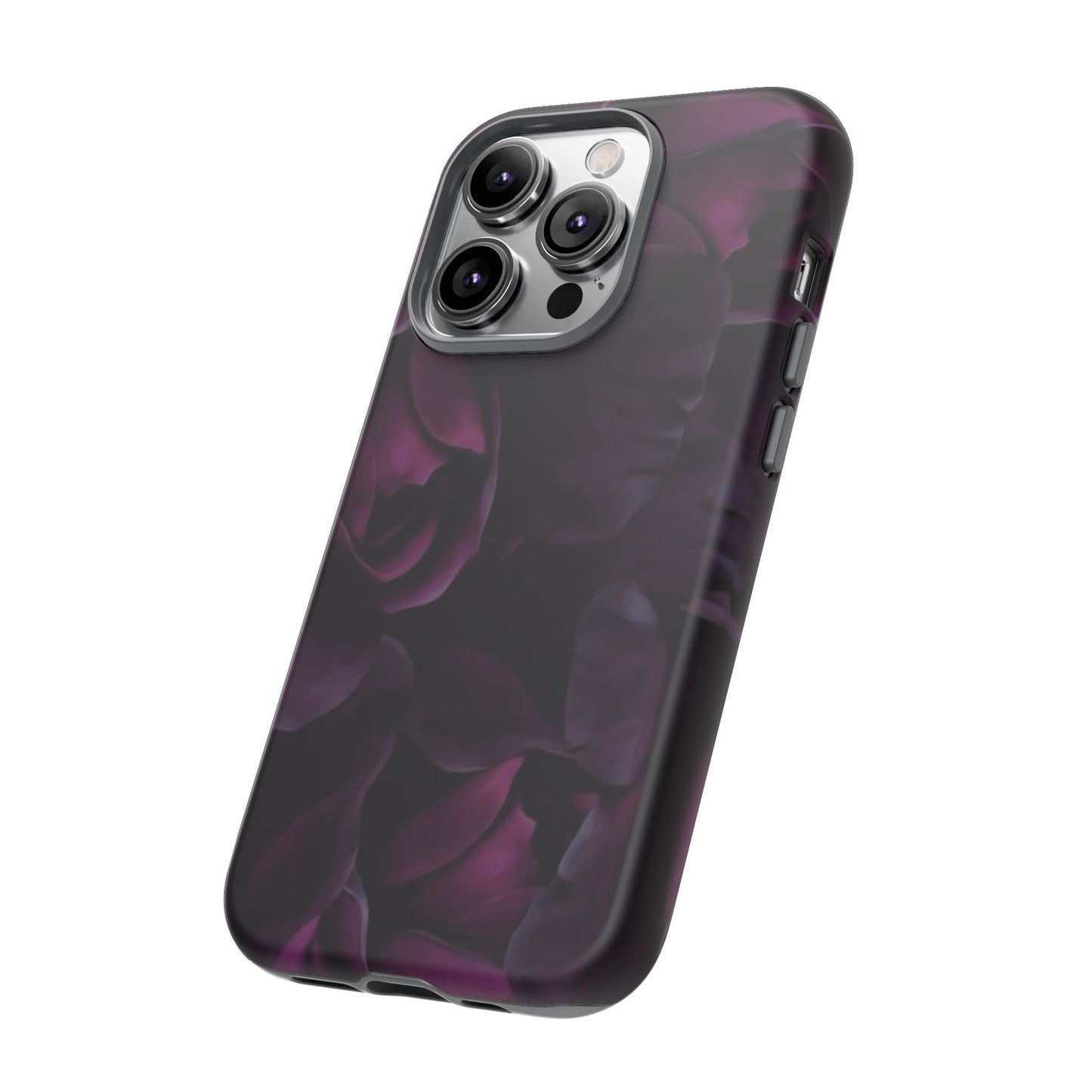 Dark Purple Floral Tough Phone Case