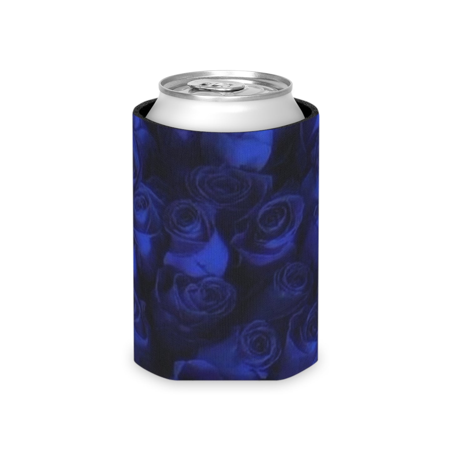Dark Blue Roses Can Cooler