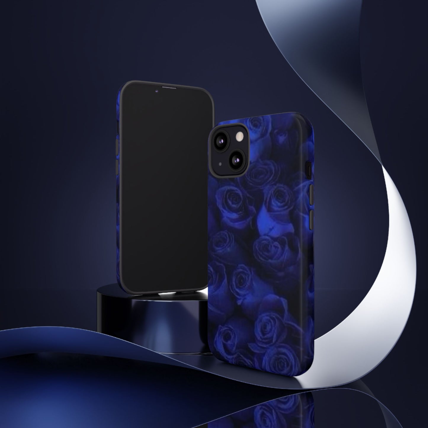 Dark Blue Roses Tough Phone Case