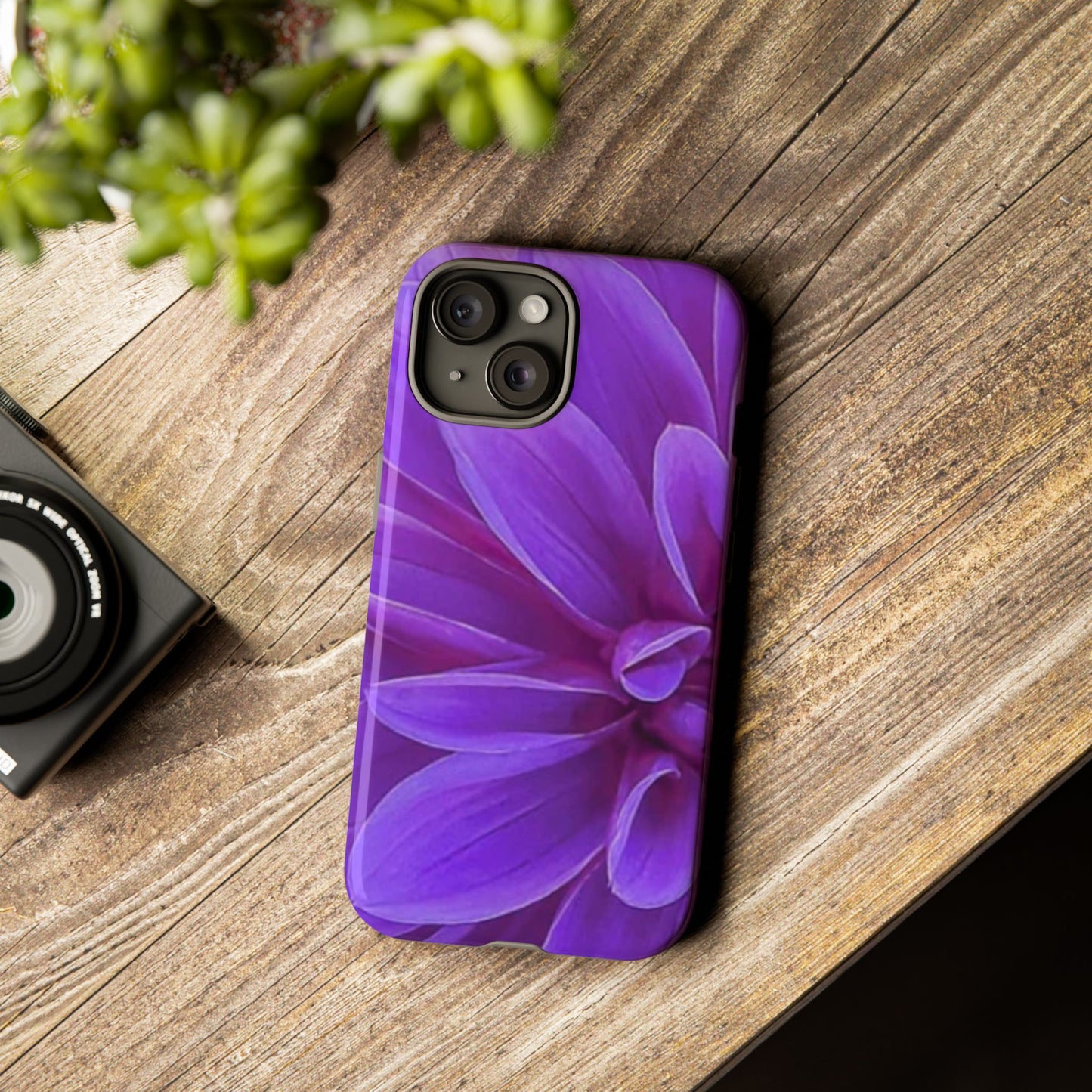 Purple Dahlia Tough Phone Case