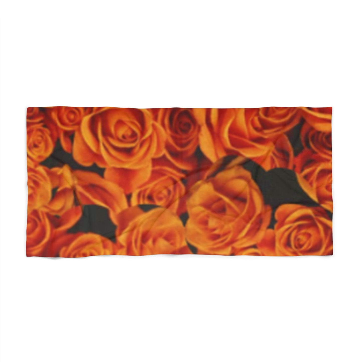 Orange Roses Beach Towel