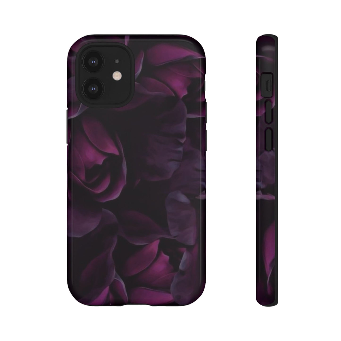 Dark Purple Floral Tough Phone Case