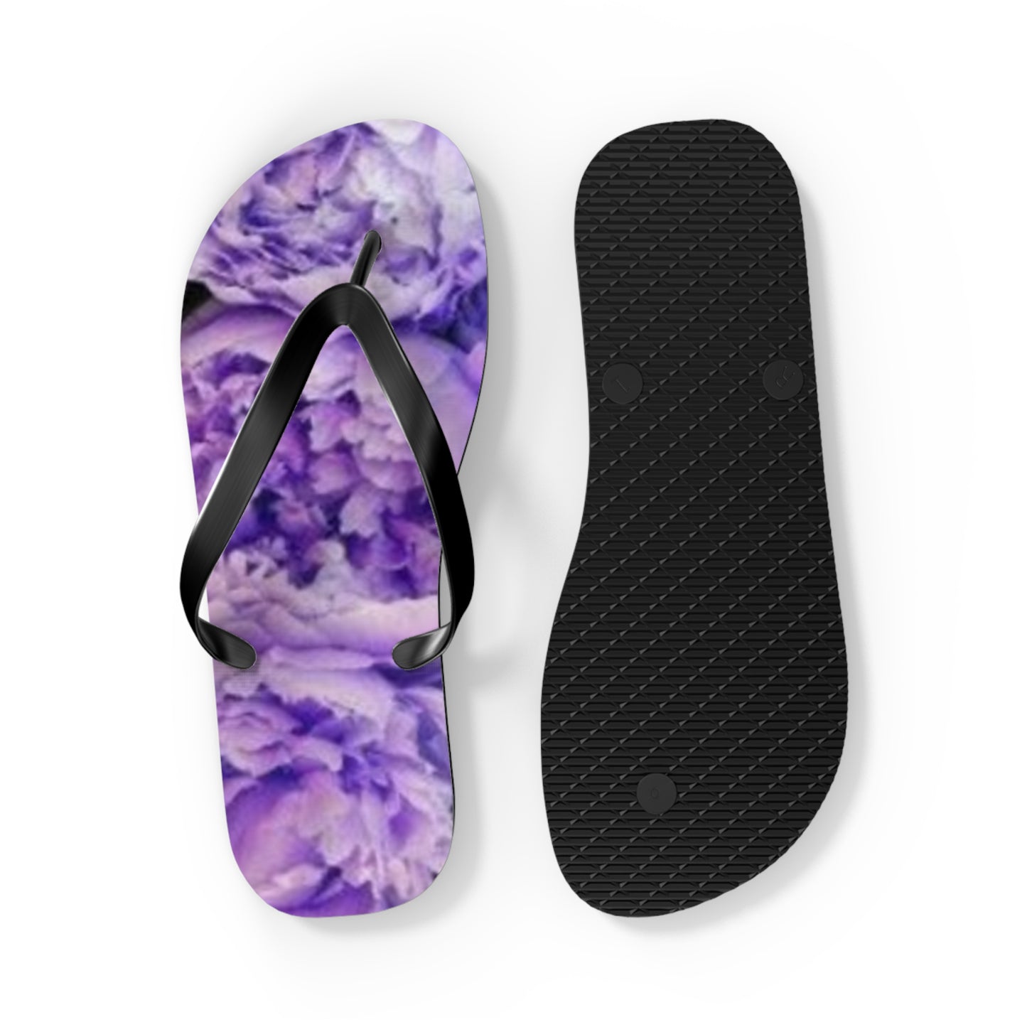 Purple Peony Flip Flops
