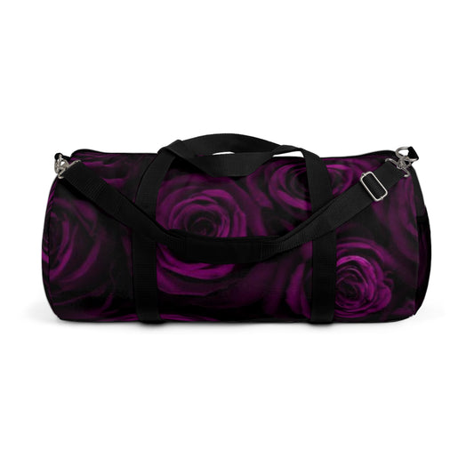 Dark Purple Roses Duffel Bag