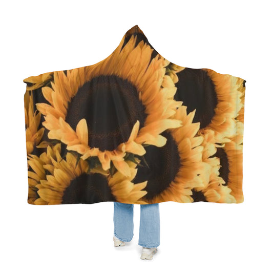 Sunflower Floral Hooded Blanket – Bright & Cozy Layer