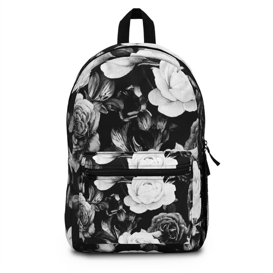 Black & White Floral Backpack