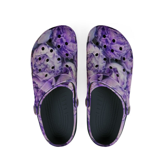Purple Peony Foam Shoes