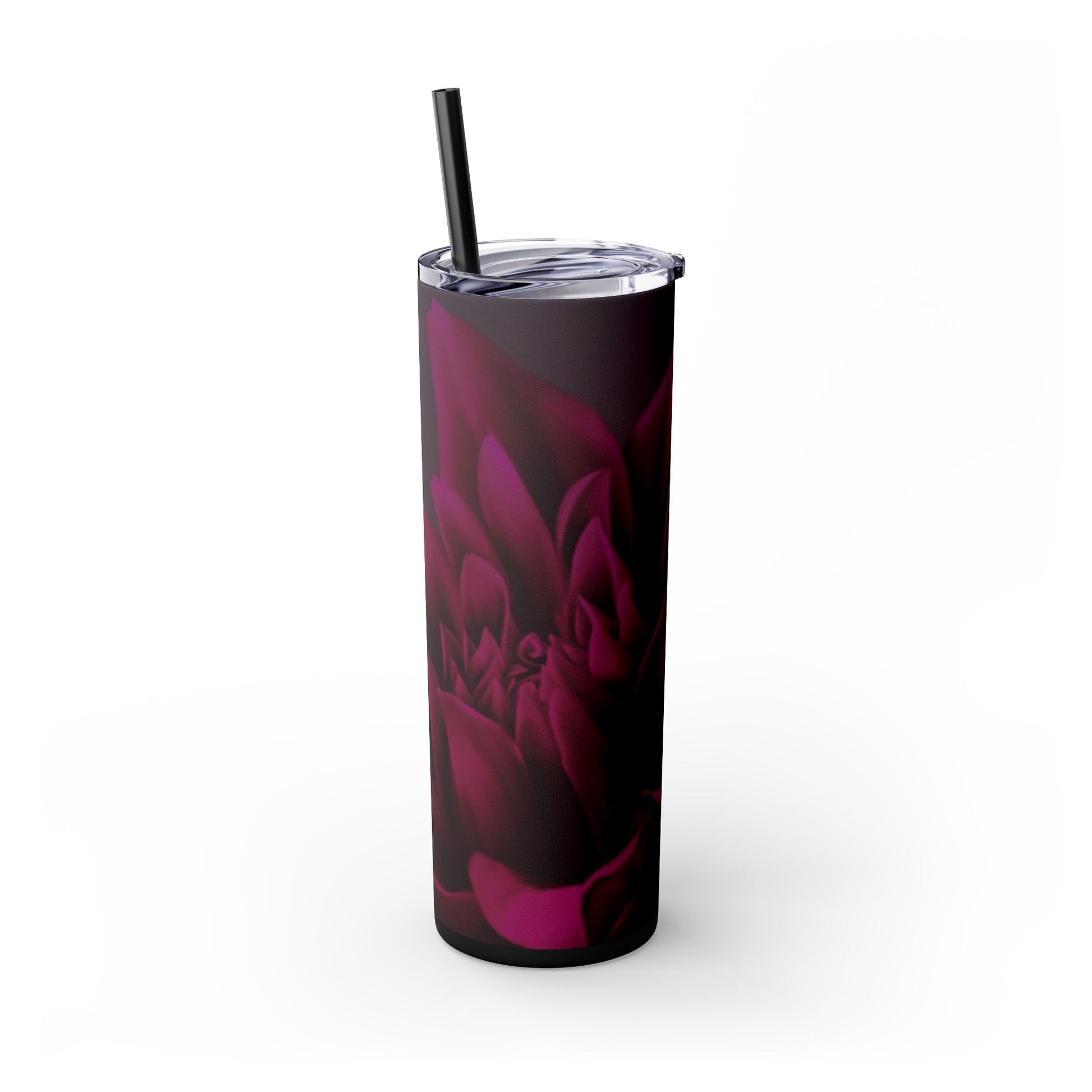 Magenta Dahlia Skinny Tumbler – Durable Stainless Steel 20 oz