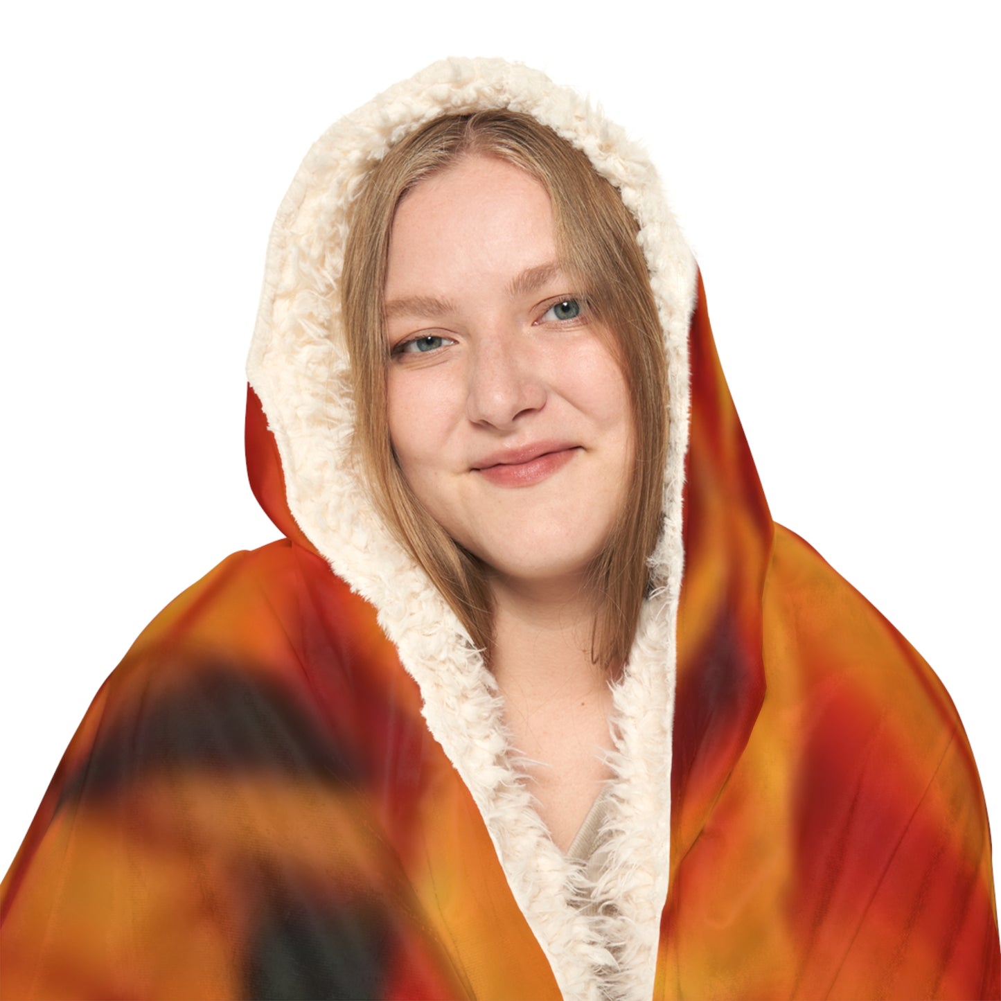 Orange Roses Hood Blanket