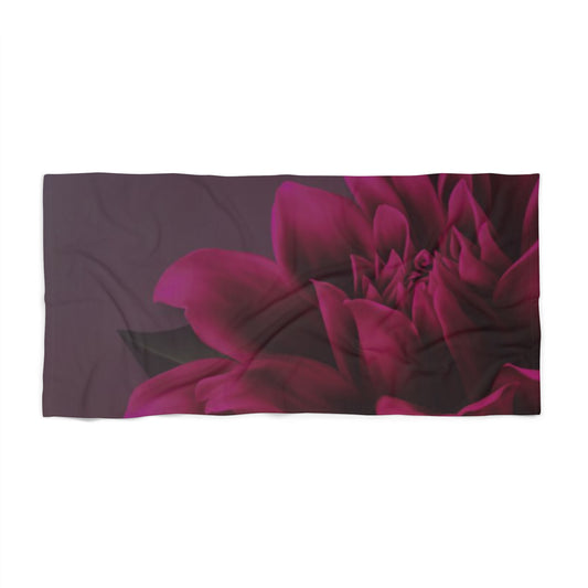Magenta Dahlia Beach Towel