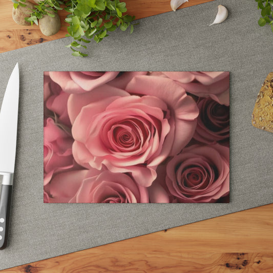 Pink Roses Cutting Board