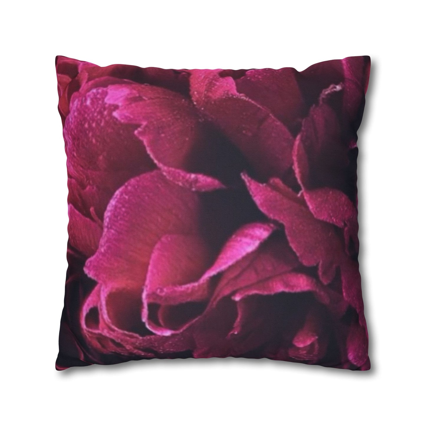 Magenta Floral Square Pillowcase