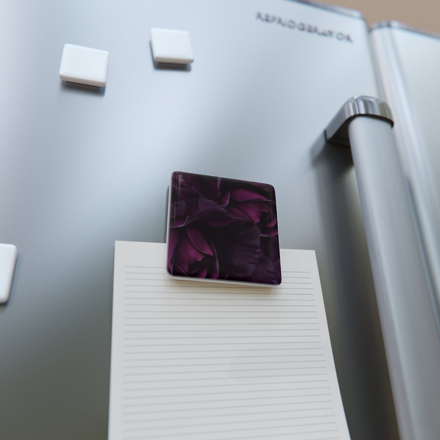 Dark Purple Floral Magnet